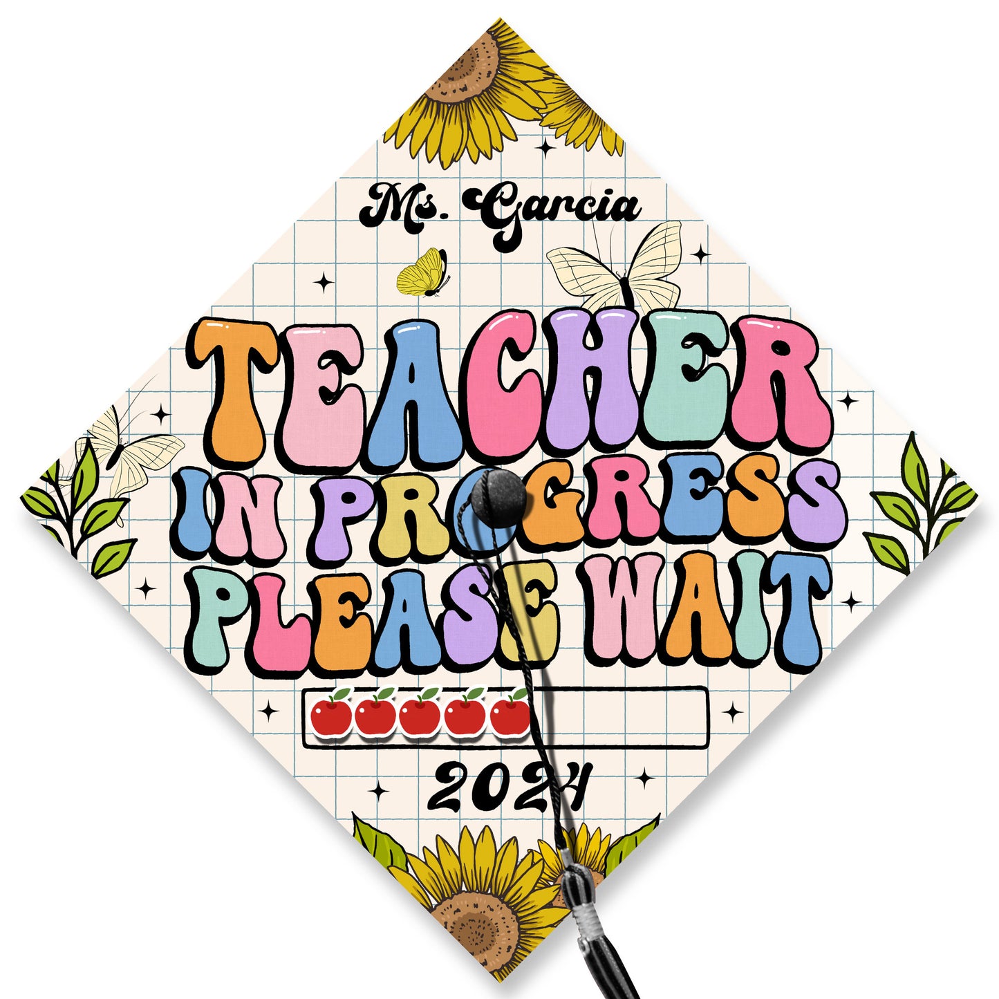 Future Teacher Graduation Cap Topper, Cute School Teacher Gift