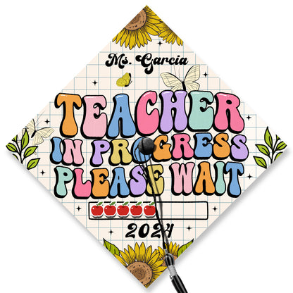 Future Teacher Graduation Cap Topper, Cute School Teacher Gift