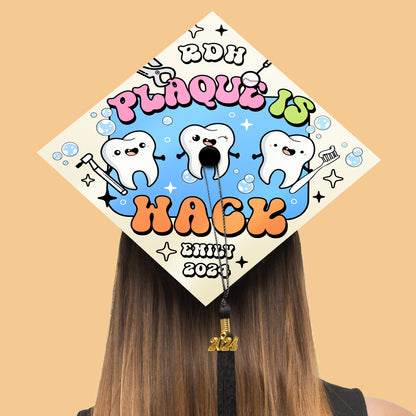 Funny Dental Hygiene Graduation Cap, Personalized RDH Grad Cap Topper, Future Dentist Gifts, Class Of 2024