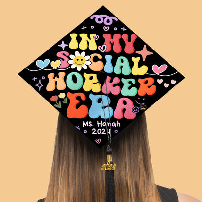 In My Social Worker Era Graduation Cap Topper, BSW School Graduation, Social Work Grad Cap Topper