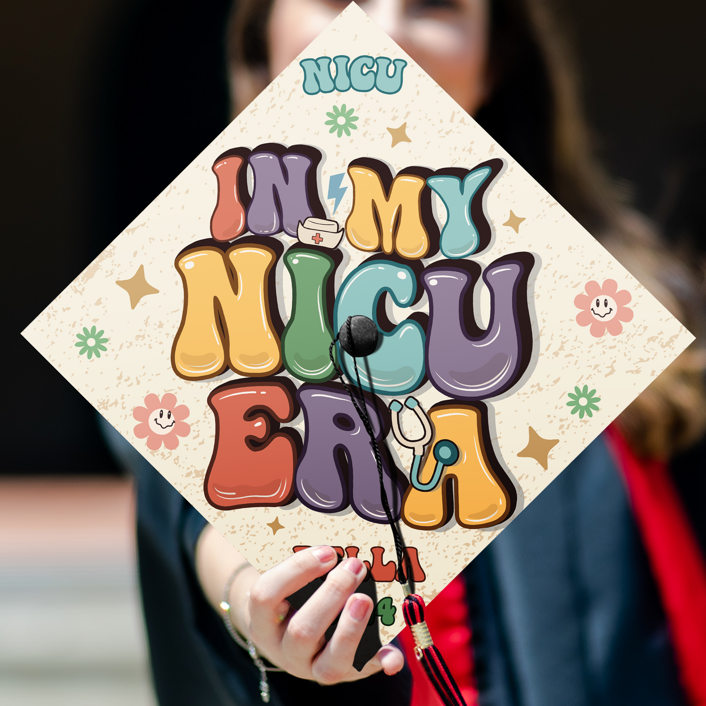 In My Nicu Era Graduation Cap Topper, Personalized NICU Nursing Grad Cap To Celebrate Your Big Day, Nicu Graduation Gifts, Class of 2024