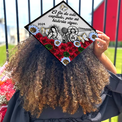 Personalized El fin de este capítulo Grad Cap Topper, Custom Latin Cap Decoration For High School - SP11105PGMNQN