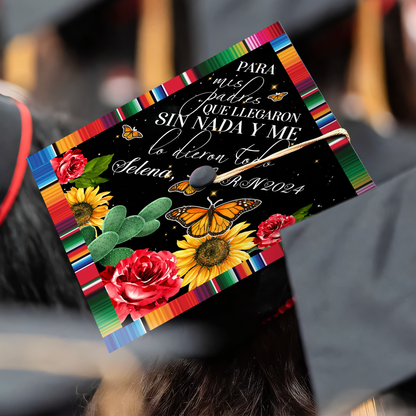 Para Mis Padre Graduation Cap Decoration, Gifts for Latina, Class of 2024