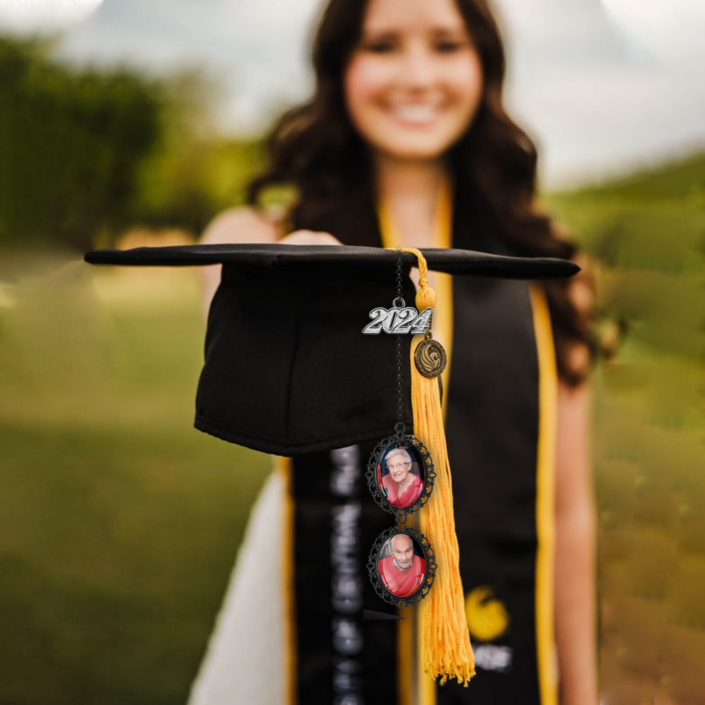 Custom Memorial Graduation Cap Tassel Charm, Keep Your Loved One's Memory Close