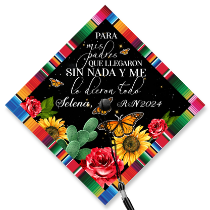 Para Mis Padre Graduation Cap Decoration, Gifts for Latina, Class of 2024