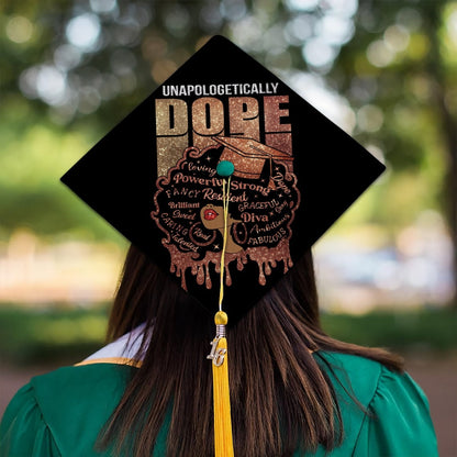 Unapologetically Dope Black Girl Grad Cap Topper, Gifts For Black Queen, Class of 2024