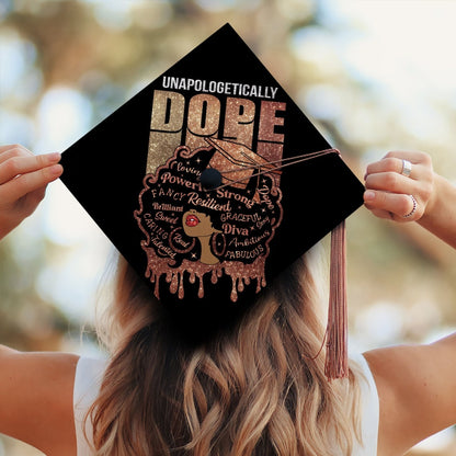 Unapologetically Dope Black Girl Grad Cap Topper, Gifts For Black Queen, Class of 2024