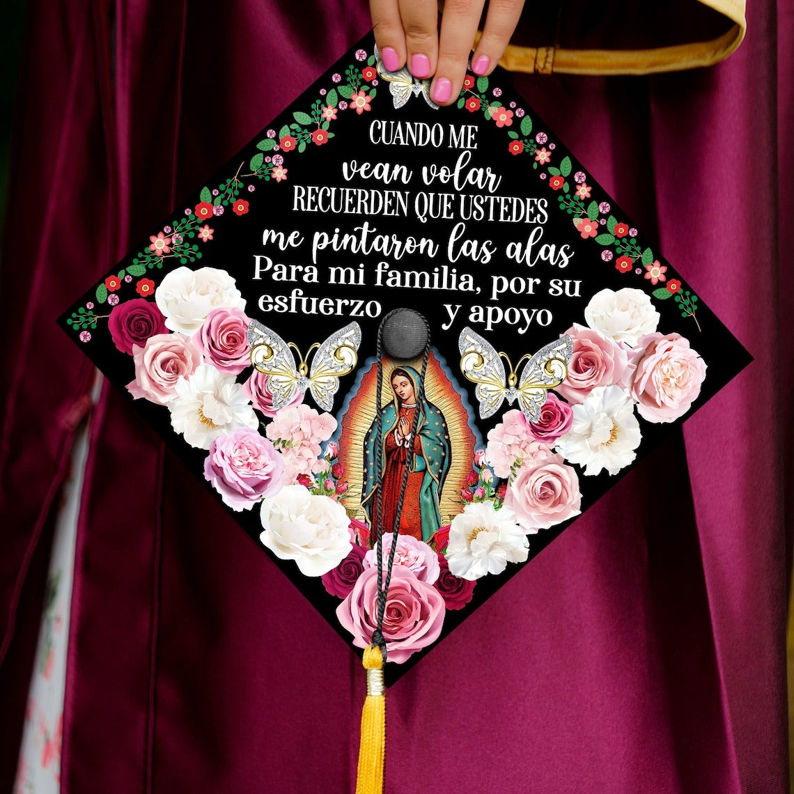 Cuando Me Veas Graduation Cap Decoration, Gifts for Mexican, Class of 2024