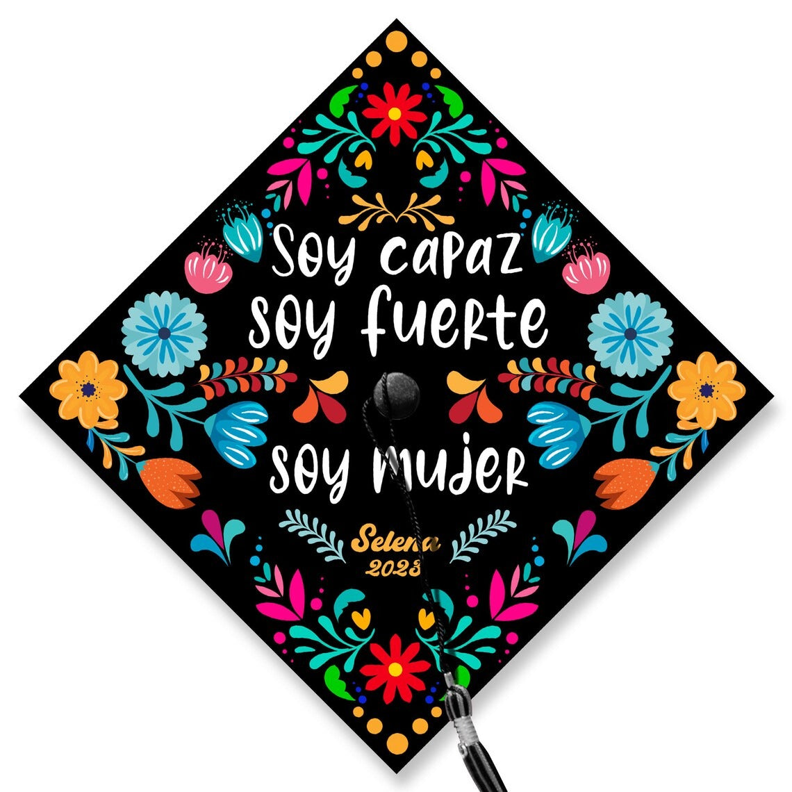 Soy Capaz Soy Fuerte Soy Mujer Graduation Cap Topper, Gifts for Latina, Class of 2024