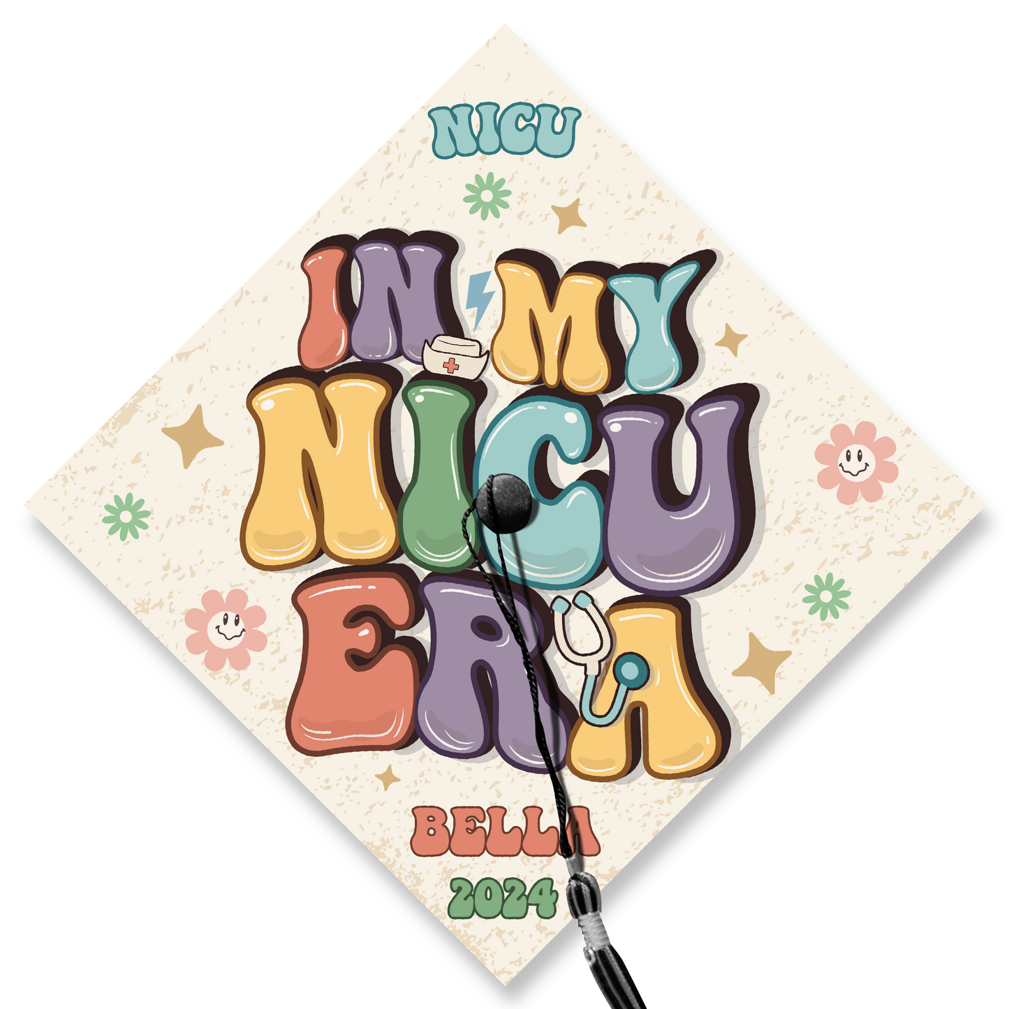 In My Nicu Era Graduation Cap Topper, Personalized NICU Nursing Grad Cap To Celebrate Your Big Day, Nicu Graduation Gifts, Class of 2024