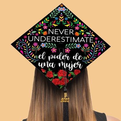 El Poder De Una Mujer Graduation Cap Topper, Latina Grad Cap Topper, Class Of 2024