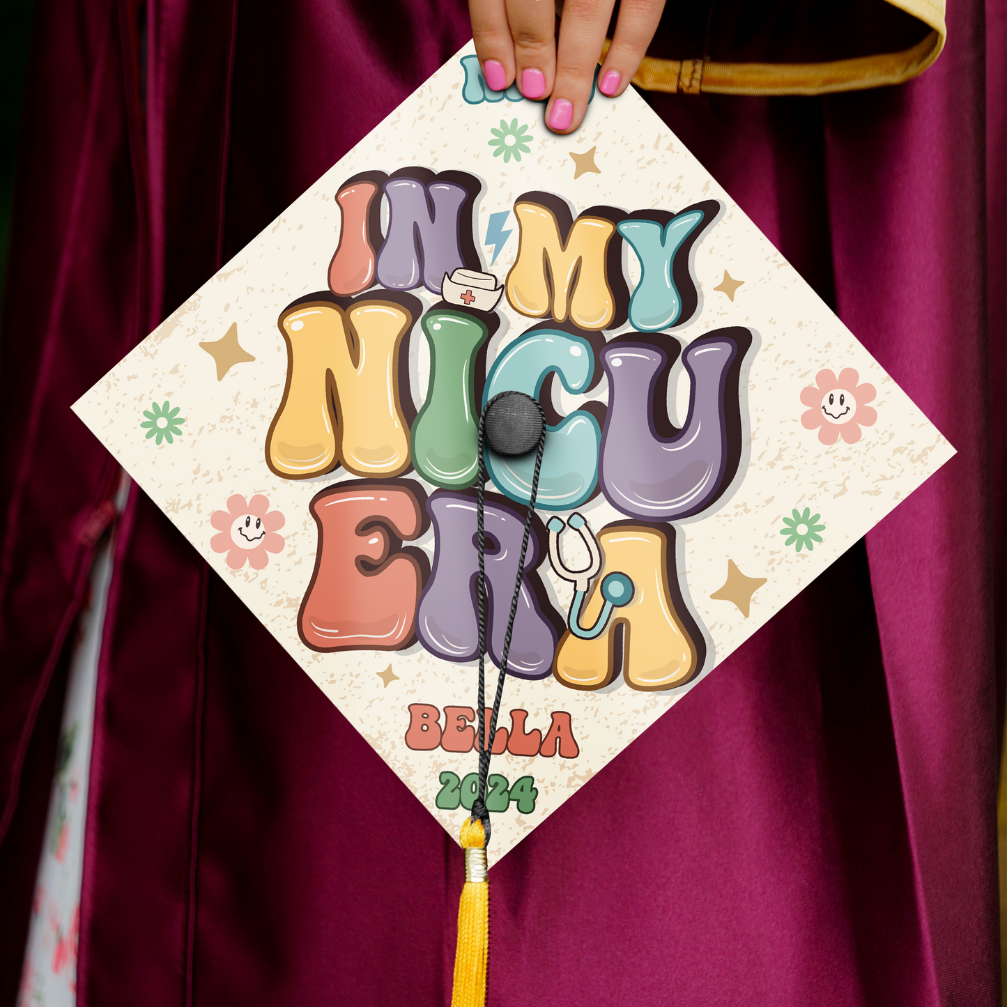 In My Nicu Era Graduation Cap Topper, Personalized NICU Nursing Grad Cap To Celebrate Your Big Day, Nicu Graduation Gifts, Class of 2024